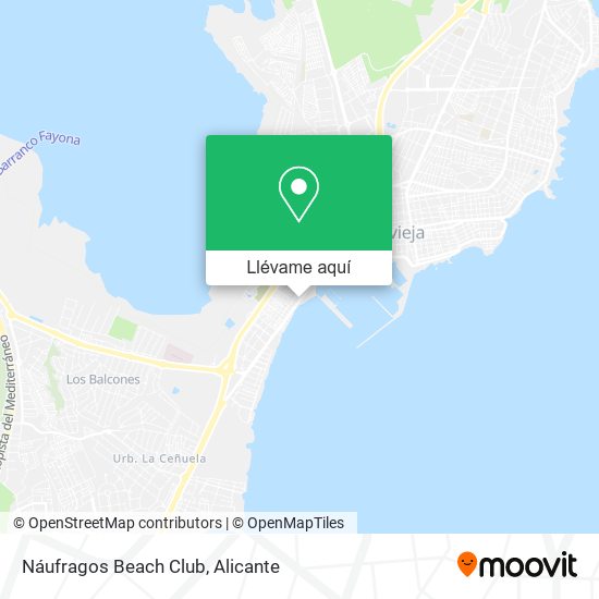 Mapa Náufragos Beach Club