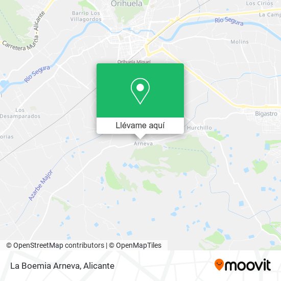 Mapa La Boemia Arneva