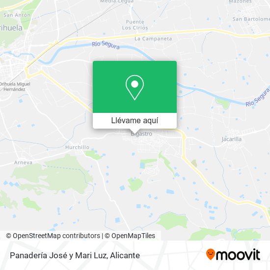 Mapa Panadería José y Mari Luz