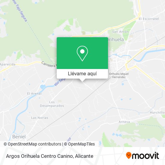 Mapa Argos Orihuela Centro Canino