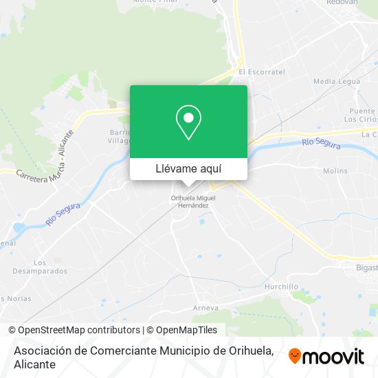 Mapa Asociación de Comerciante Municipio de Orihuela