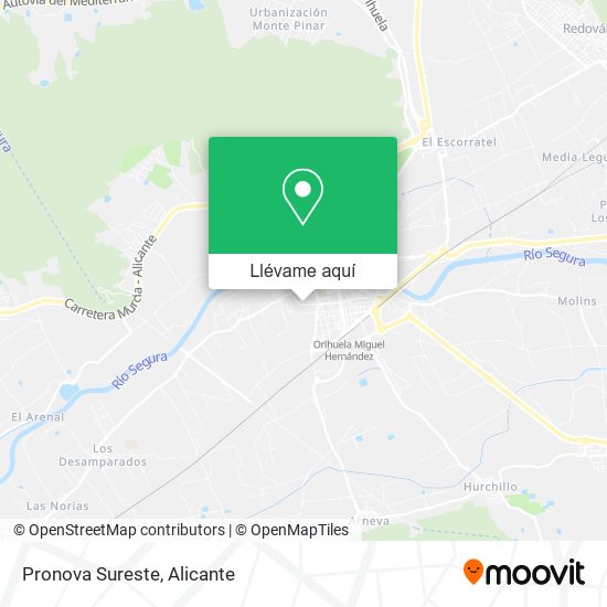 Mapa Pronova Sureste