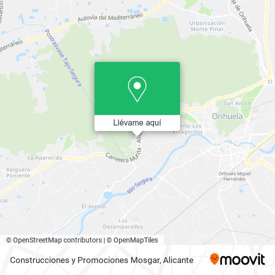 Mapa Construcciones y Promociones Mosgar