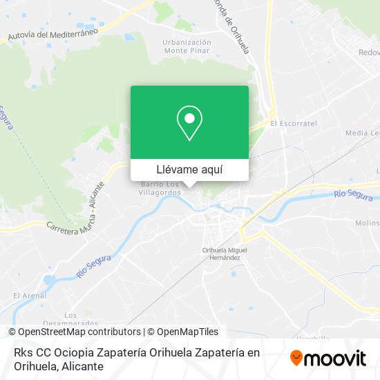 Mapa Rks CC Ociopia Zapatería Orihuela Zapatería en Orihuela