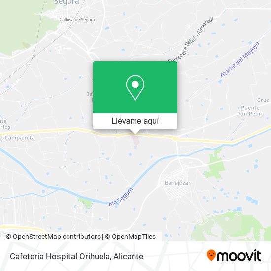 Mapa Cafetería Hospital Orihuela