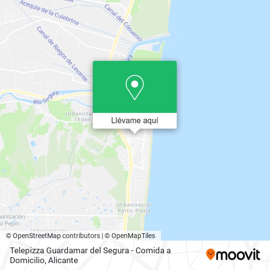 Mapa Telepizza Guardamar del Segura - Comida a Domicilio