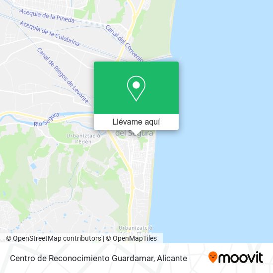 Mapa Centro de Reconocimiento Guardamar