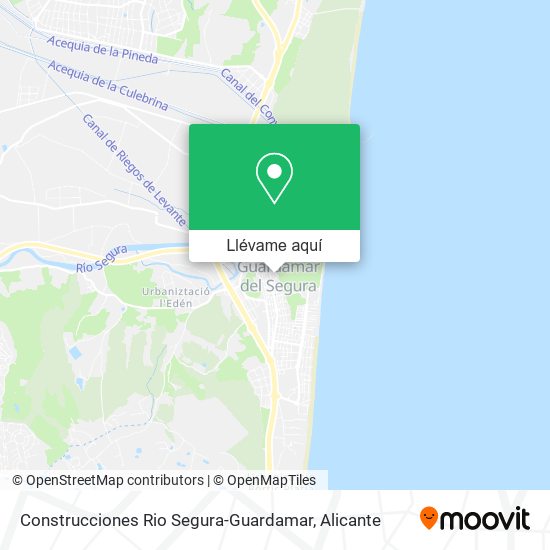 Mapa Construcciones Rio Segura-Guardamar