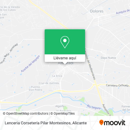 Mapa Lenceria Corsetería Pilar Montesinos