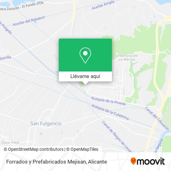 Mapa Forrados y Prefabricados Mejisan