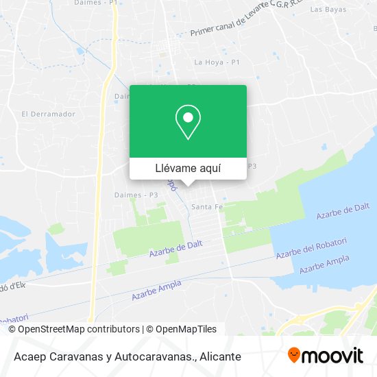 Mapa Acaep Caravanas y Autocaravanas.