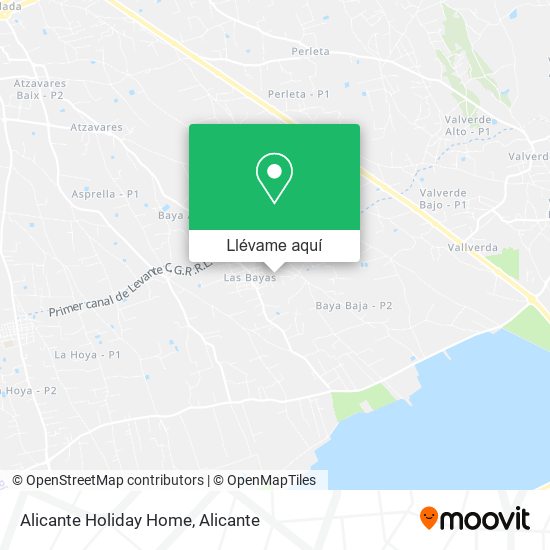 Mapa Alicante Holiday Home
