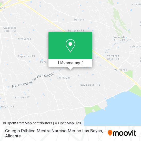 Mapa Colegio Público Mestre Narciso Merino Las Bayas