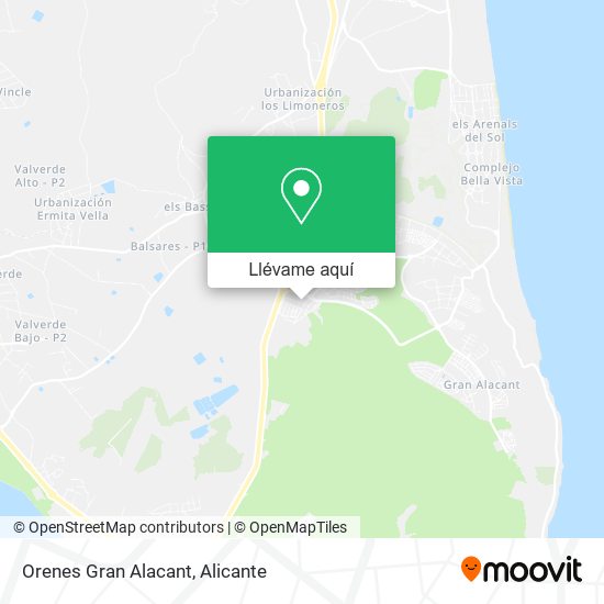 Mapa Orenes Gran Alacant