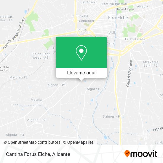Mapa Cantina Forus Elche