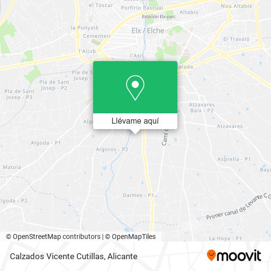 Mapa Calzados Vicente Cutillas