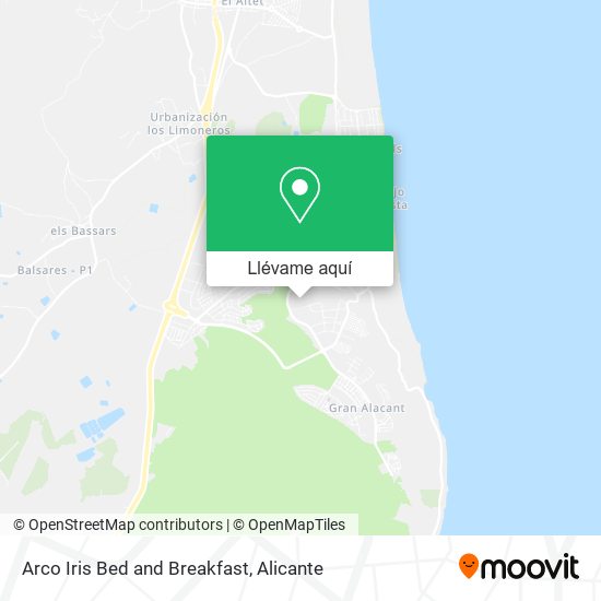 Mapa Arco Iris Bed and Breakfast