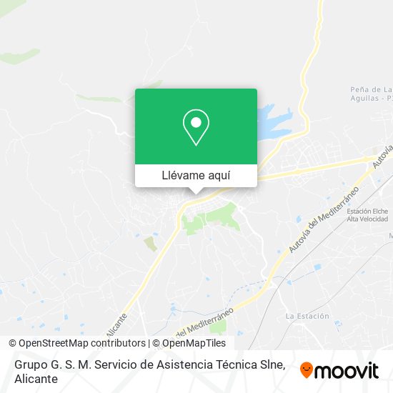 Mapa Grupo G. S. M. Servicio de Asistencia Técnica Slne
