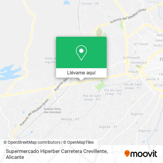 Mapa Supermercado Hiperber Carretera Crevillente
