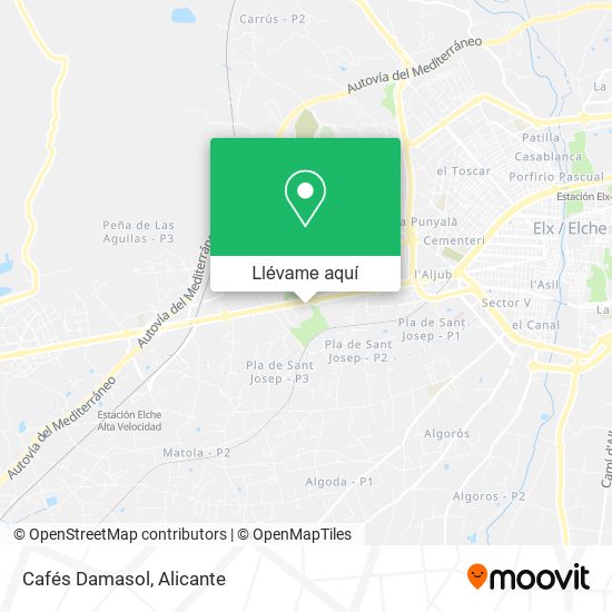 Mapa Cafés Damasol