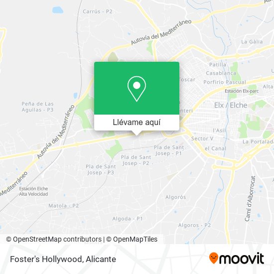 Mapa Foster's Hollywood