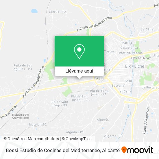 Mapa Bossi Estudio de Cocinas del Mediterráneo
