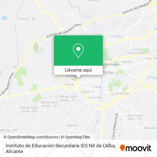 Mapa Instituto de Educación Secundaria IES Nit de L'Alba