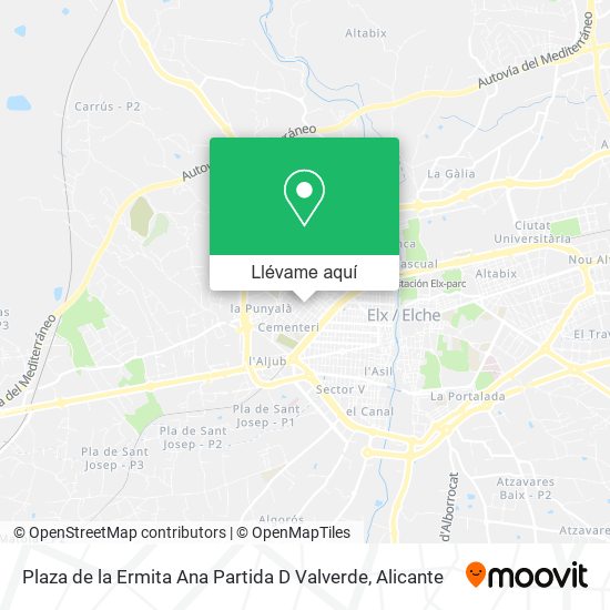 Mapa Plaza de la Ermita Ana Partida D Valverde