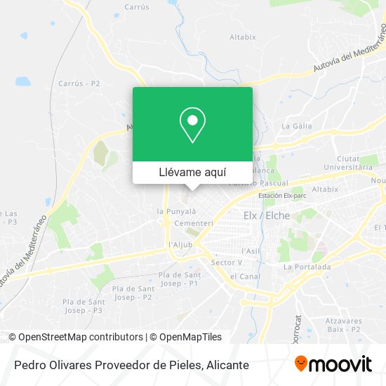 Mapa Pedro Olivares Proveedor de Pieles