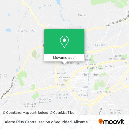Mapa Alarm Plus Centralizacion y Seguridad