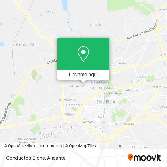 Mapa Conductos Elche