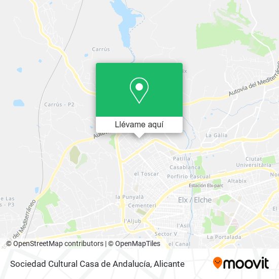 Mapa Sociedad Cultural Casa de Andalucía
