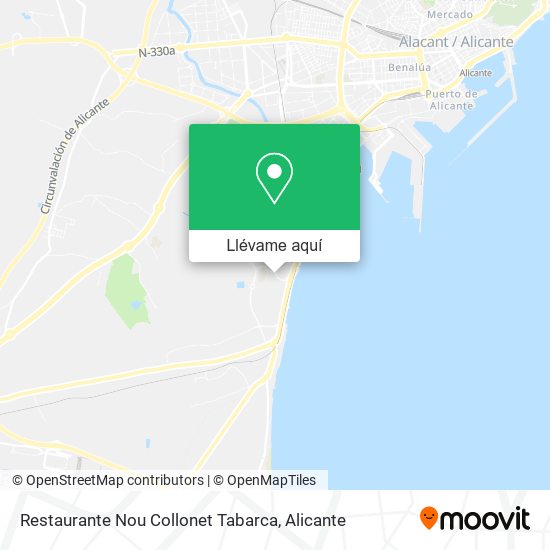 Mapa Restaurante Nou Collonet Tabarca