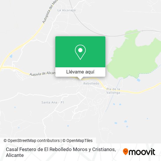 Mapa Casal Festero de El Rebolledo Moros y Cristianos