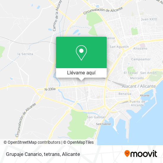 Mapa Grupaje Canario, tetrans