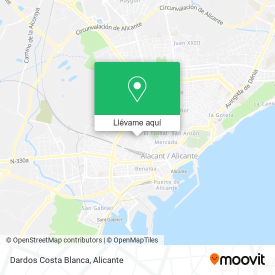Mapa Dardos Costa Blanca