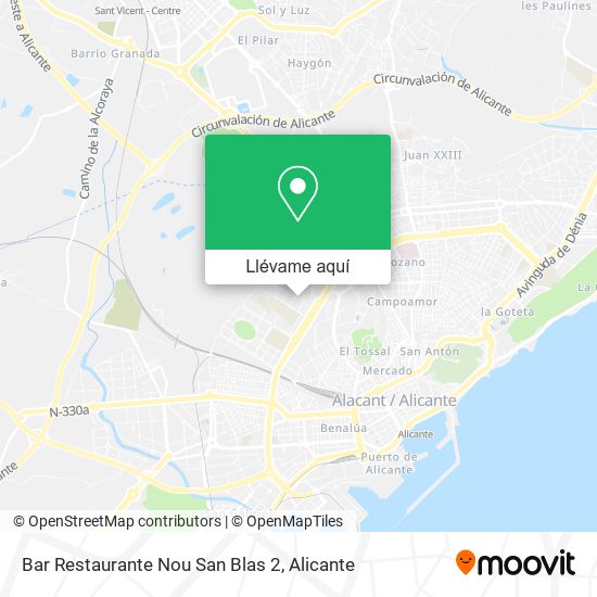 Mapa Bar Restaurante Nou San Blas 2