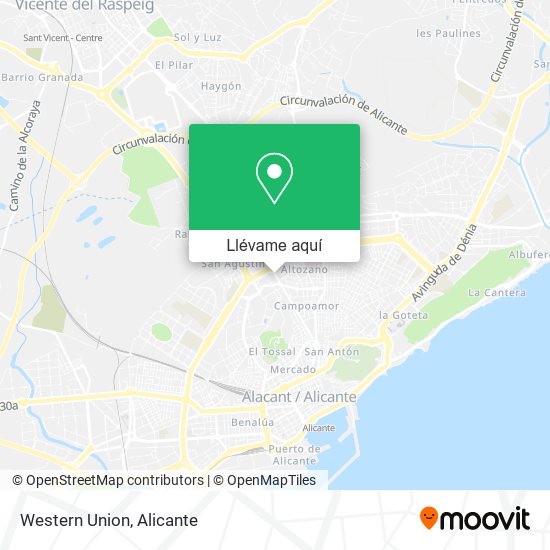 Mapa Western Union