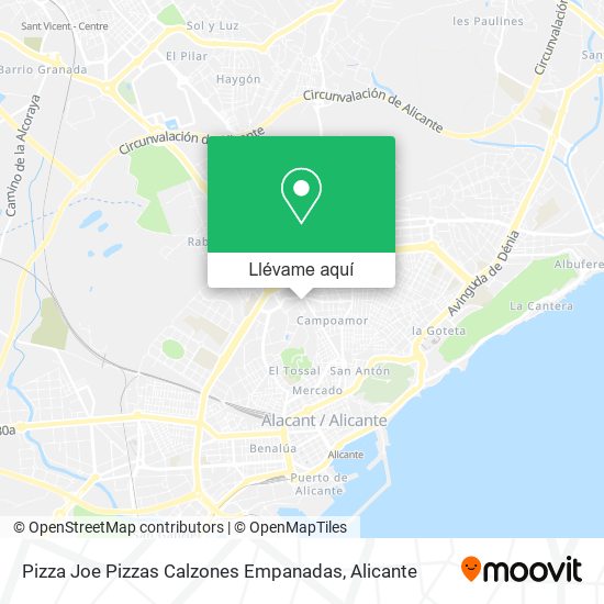 Mapa Pizza Joe Pizzas Calzones Empanadas