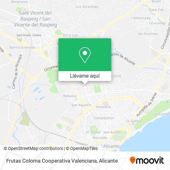 Mapa Frutas Coloma Cooperativa Valenciana