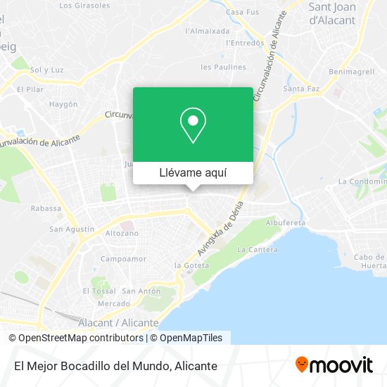 Mapa El Mejor Bocadillo del Mundo