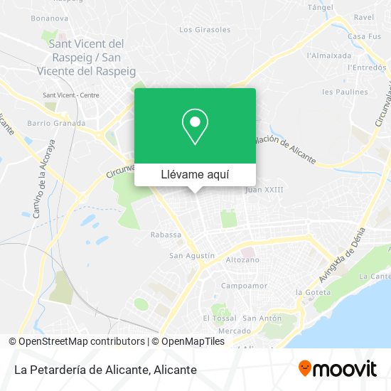 Mapa La Petardería de Alicante