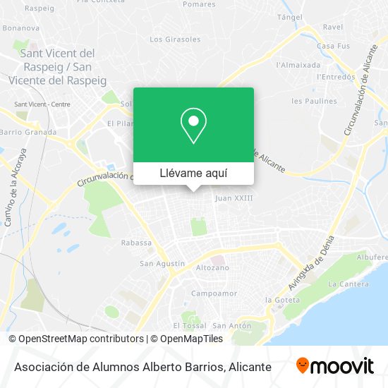 Mapa Asociación de Alumnos Alberto Barrios