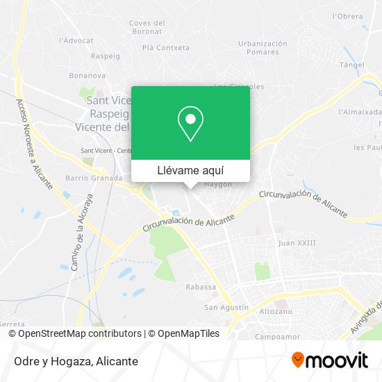 Mapa Odre y Hogaza