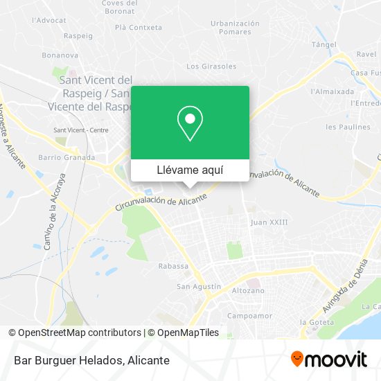 Mapa Bar Burguer Helados