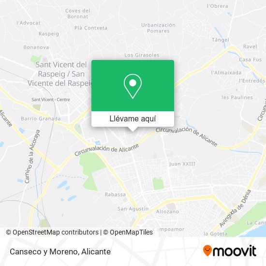 Mapa Canseco y Moreno