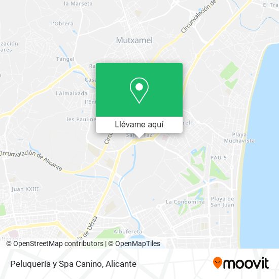 Mapa Peluquería y Spa Canino