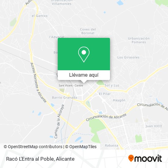 Mapa Racó L'Entra al Poble