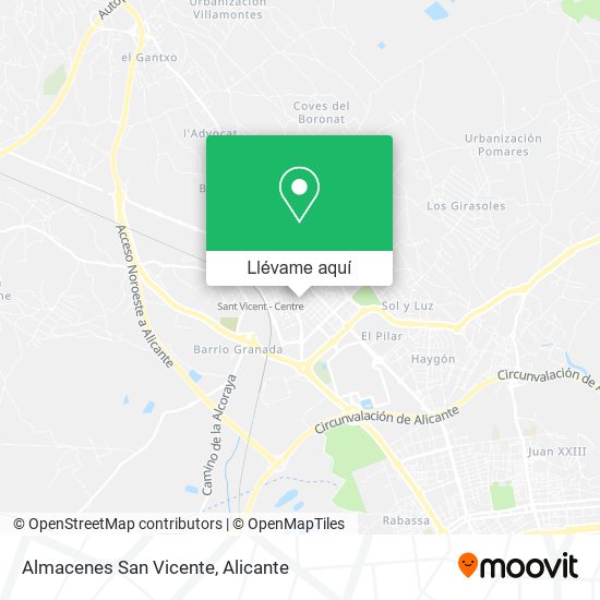 Mapa Almacenes San Vicente