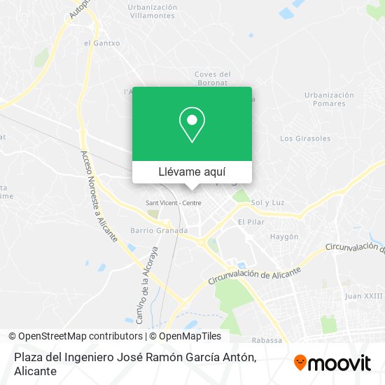 Mapa Plaza del Ingeniero José Ramón García Antón